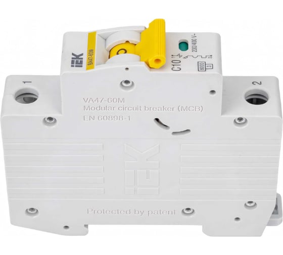 Изображение товара Автоматический выключатель IEK ВА47-60M 1Р 10А 6кА MVA31-1-010-C