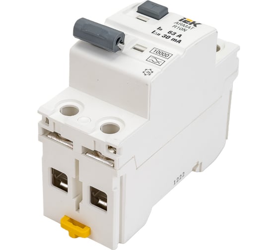 Изображение товара Выключатель дифференциального тока IEK ARMAT R10N 2P 63А 30мА тип A AR-R10N-2-063A030