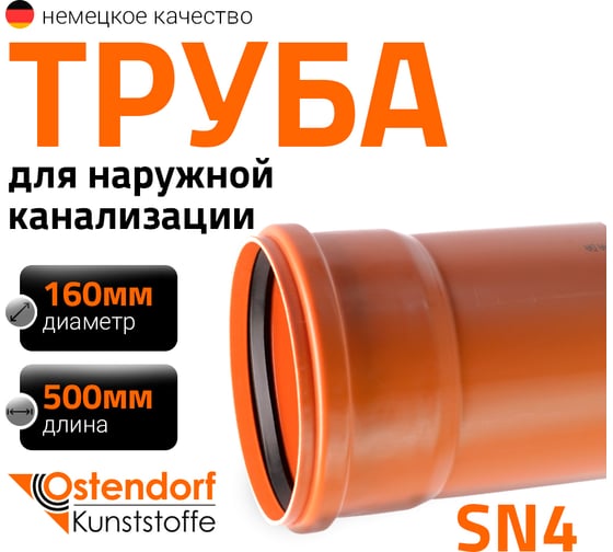 Изображение товара Труба Ostendorf KGEM 160x500 мм 222000