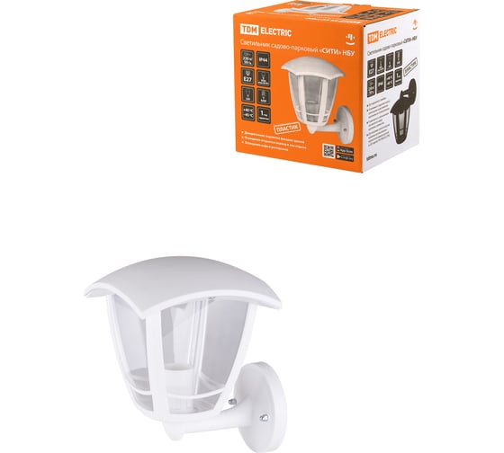 Изображение товара Садово-парковый светильник TDM ELECTRIC СИТИ НБУ 07-60-001 У1 4-х гранник настенный вверх белый SQ0330-1311