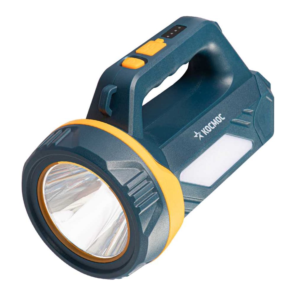 Изображение товара Фонарь-прожектор КОСМОС аккумуляторный, 5 Вт+4 Вт LED/Li-ion 18650 2х1200mAh/ABS пластик/USBTypeC KOC908Lit