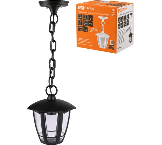 Изображение товара Садово-парковый светильник TDM ELECTRIC СИТИ НСУ 07-60-002 У1 6-ти гранник подвесной черный SQ0330-1308