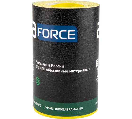 Изображение товара Бумага наждачная (5 м; 115 мм; Р100; желтая) Abraforce 26597