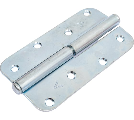 Изображение товара Накладная петля Левша ПН1-130 круглая, угловая, цинк, левая У1-7709.ЦБл