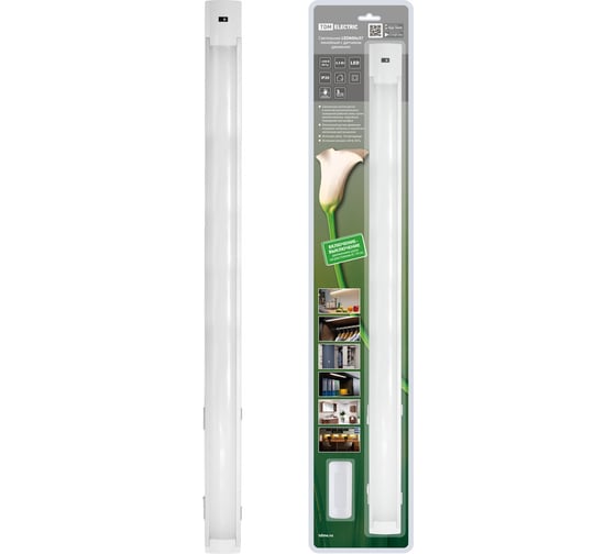 Изображение товара Линейный светильник TDM ELECTRIC LED600x37, 5,5 Вт, 230 В, датчик движения, SQ0329-3604