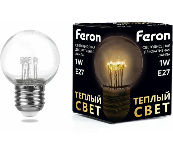 Изображение товара Светодиодная лампа FERON LB-378 E27 1W 2700K 41918
