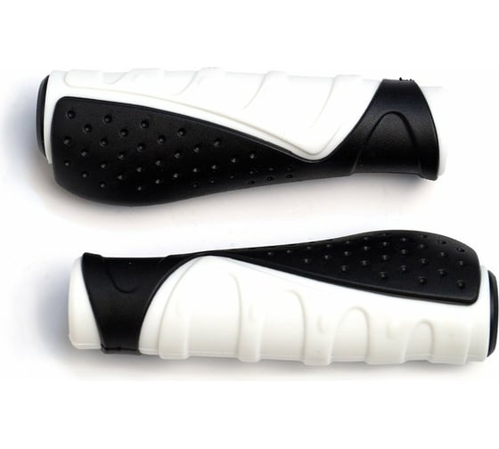 Изображение товара Грипсы JOY KIE MTB HL-G301, 130 мм, эргономические, резина, черный/белый H000008035