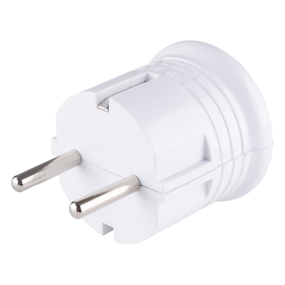 Изображение товара Вилка с заземлением TDM ELECTRIC круглая белая 10А 250В SQ1806-0199 Изображение товара Вилка с заземлением TDM ELECTRIC круглая белая 10А 250В SQ1806-0199