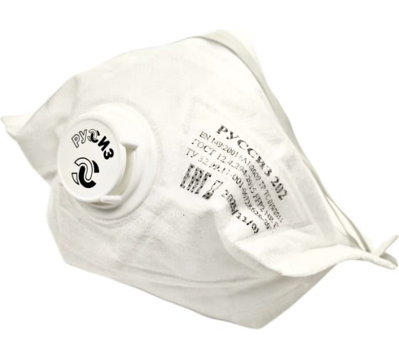 Изображение товара Респиратор РУССИЗ 201 с клапаном, класс FFP1 NR D, 1 шт 4631159791790