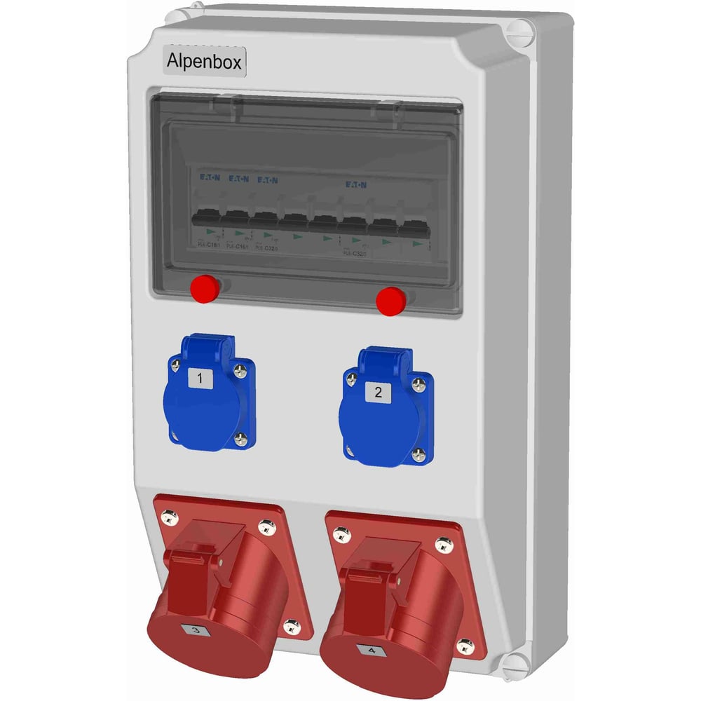 Изображение товара Распределительное устройство ALPENBOX 0020002 РУСп 4 розетки 32 А IP44
