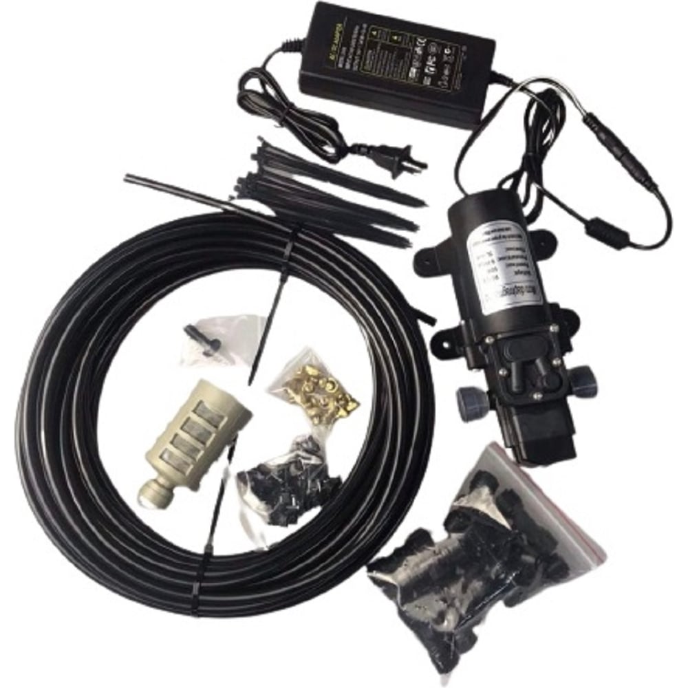 Изображение товара Комплект туманообразования Green Helper 6 м с насосом 30W 7 атм 3 л/мин