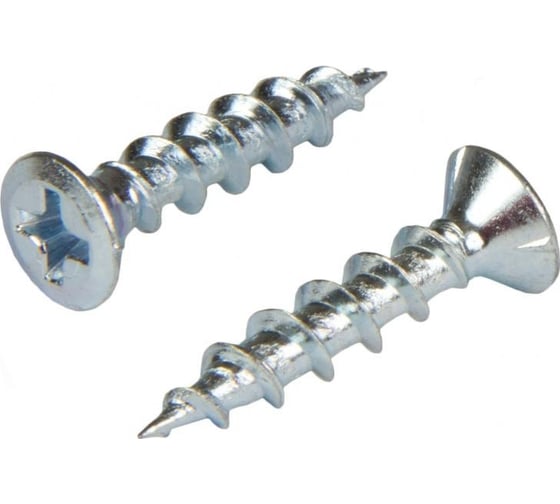 Изображение товара Оконный саморез КВАДРА острый, 4.1x25, белый цинк, фурнитурный, кор. 500 шт. 412513000500