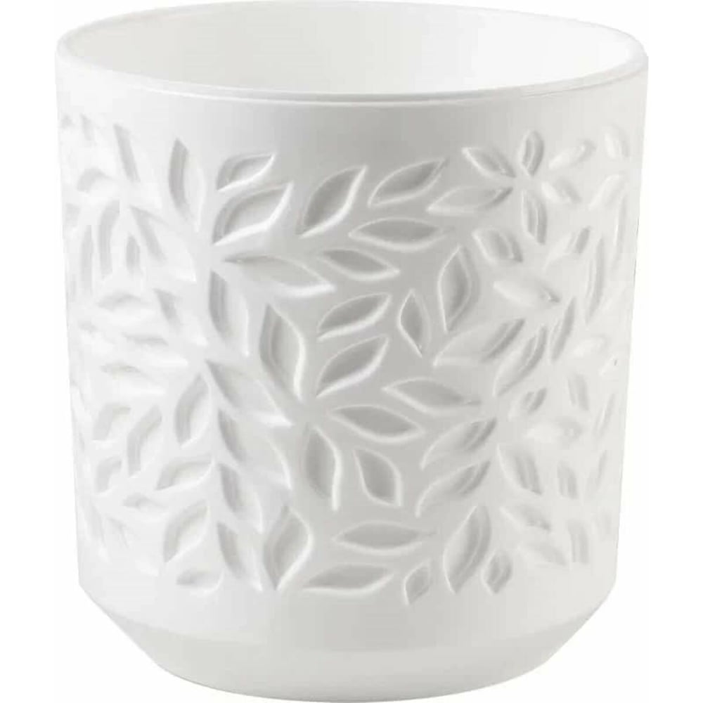 Изображение товара Кашпо La Decoro Leaves, 1,25 л, белое 284126 Изображение товара Кашпо La Decoro Leaves, 1,25 л, белое 284126
