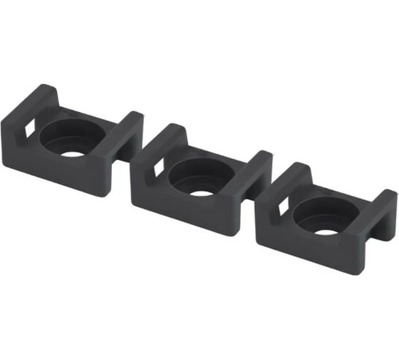 Изображение товара Монтажная площадка с отверстием под хомуты TDM ELECTRIC черная, 23х16, 100 шт. SQ0516-0204