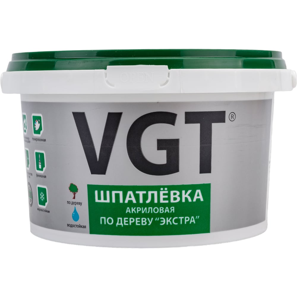 Изображение товара Шпатлевка акриловая по дереву VGT ЭКСТРА, универсальная, сосна 0,3кг 21708 Изображение товара Шпатлевка акриловая по дереву VGT ЭКСТРА, универсальная, сосна 0,3кг 21708