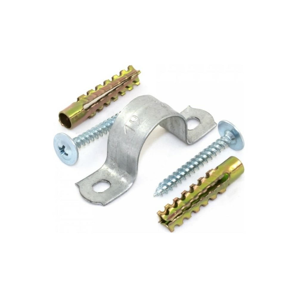 Изображение товара Комплекты для крепления ОКЛ Промрукав саморез, дюбель, скоба СМД d19-20 мм, 100 шт. PR08.5003