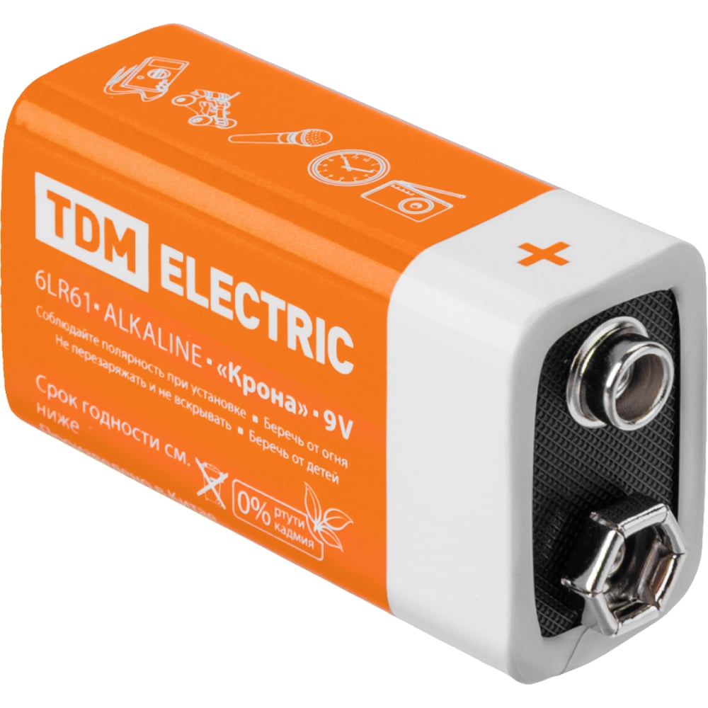 Элемент питания TDM ELECTRIC 6LR61 Крона 9V BP-1 SQ1702-0013