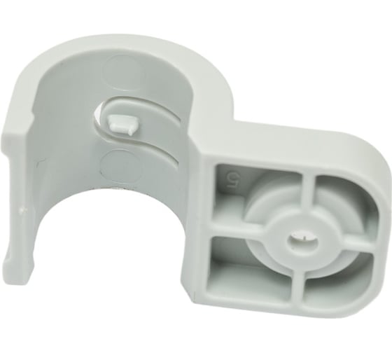 Изображение товара Пластиковая односторонняя крепеж-скоба для прямого монтажа Промрукав атмосферостойкая, серая, в п/э. PR13.0398