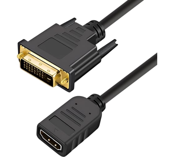 Изображение товара Кабель-адаптер 5bites HDMI F - DVI 25 M, 0.1м BC-HDF2DVI