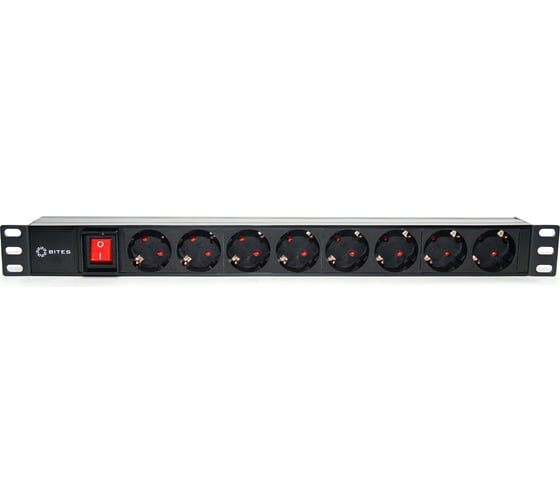Изображение товара Блок розеток 5bites 8 розеток, огнеупорный пластик, 1U, 19" PDU819P-08