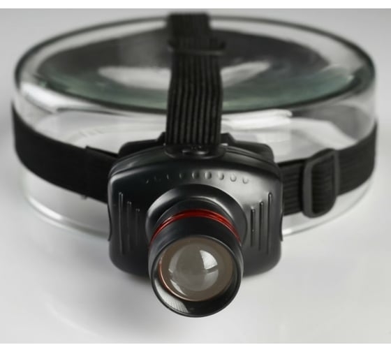 Изображение товара Налобный фонарик СИМАЛЕНД "Дозор", 1 LED, 3 ААА, 6.5x5.5x4 см 555029