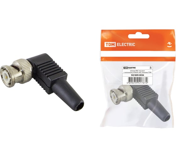Изображение товара Штекер TDM ELECTRIC разъем BNC под винт с колпачком угловой SQ1809-0036