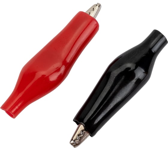 Изображение товара Зажим крокодил TDM ELECTRIC ЗКИ 3А, 40мм, в изоляции, красный/черный, 1шт+1шт SQ0541-0025