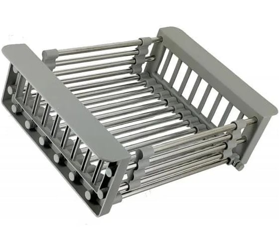 Изображение товара Комплект кухонная мойка из нержавеющей стали WISENT 7851-SL 78x51см с раздвижным коландером WS37851-SL/WS-02-2/W302644