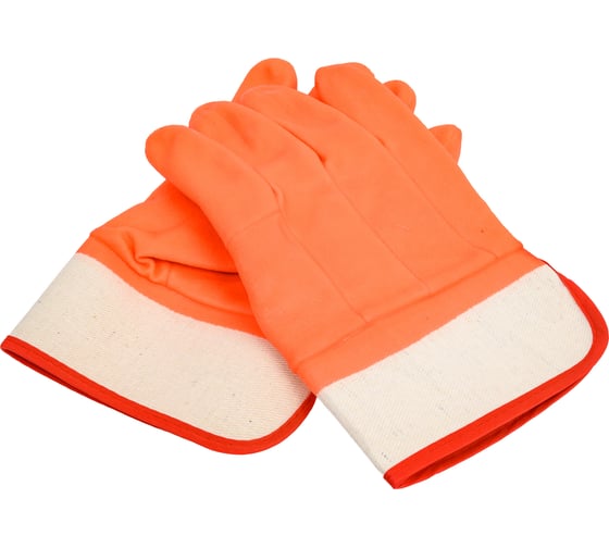 Изображение товара Перчатки с начесом Armprotect НМС ПВХ, оранжевый, подкладка х/б, р.10 6100W