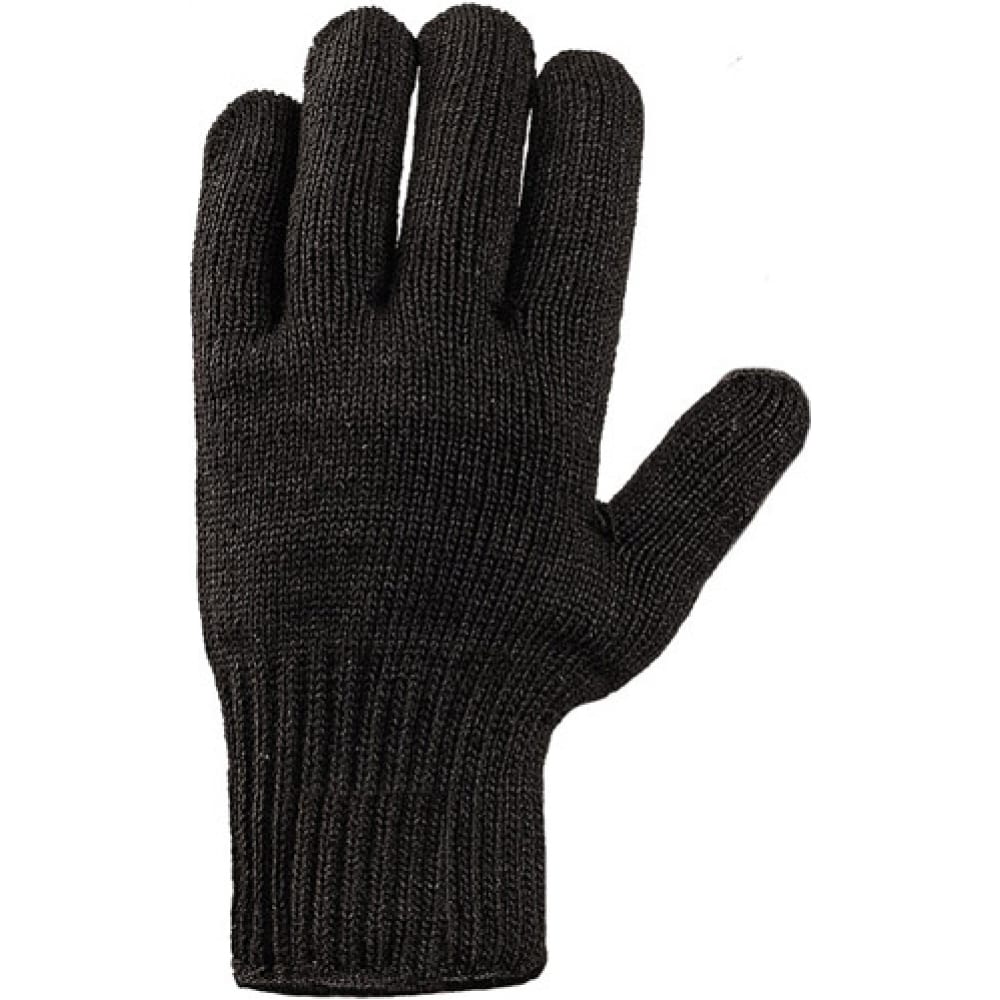 Одинарные полушерстяные трикотажные перчатки Armprotect, цвет черный
