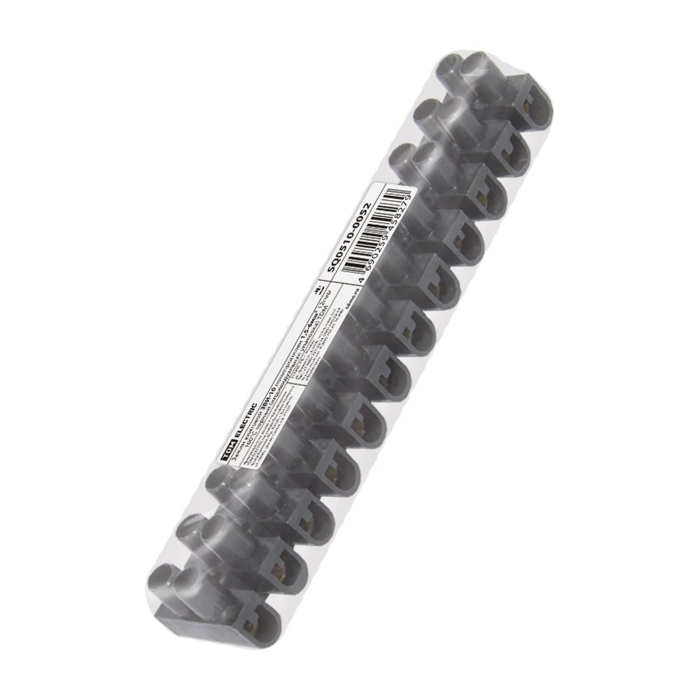 Изображение товара Винтовой зажим TDM ELECTRIC ЗВИ-10 1.5-6мм2 черный 12 пар полипропилен