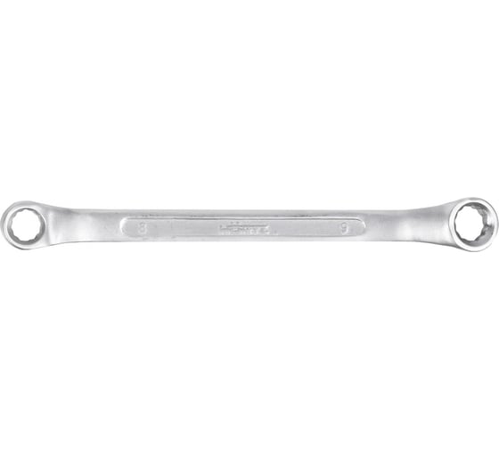 Изображение товара Накидной двусторонний ключ HORTZ 8x9 хромирование HOR 103523