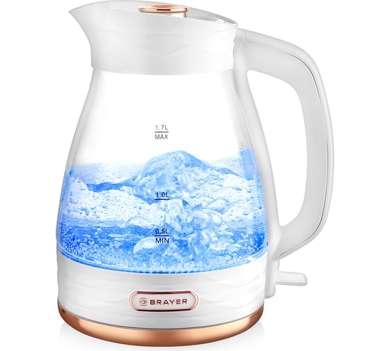Изображение товара Электрический чайник BRAYER 1.7 л, стеклянный корпус BR1029