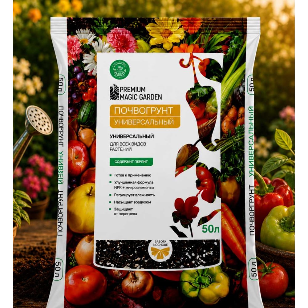 Изображение товара Почвогрунт универсальный Дачные рецепты Premium magic Garden 50 л 0243 Изображение товара Почвогрунт универсальный Дачные рецепты Premium magic Garden 50 л 0243