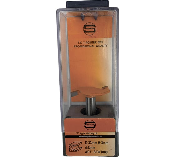 Изображение товара Фреза кромочная фальцевая по дереву Z2, 33х3 мм, хв-к 8 мм Strong СТФ-10080003