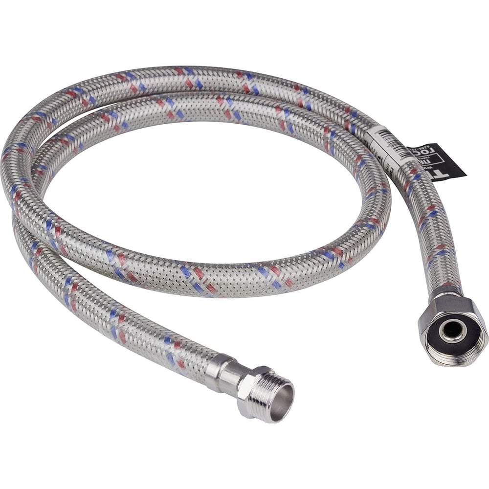 Гибкая подводка TEBO SUPER 1/2 вн/вн 1,2м (PEX, нержавейка, латунь) T-ГП.201.12.12.CN
