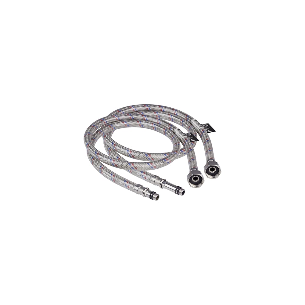 Комплект гибкой подводки для смесителя TEBO SUPER М10 0,8м (PEX, нержавейка, латунь) (компл) T-ГП.204.М10-1835.08.CN