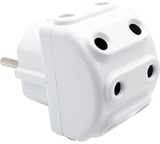 Изображение товара Разветвитель AY-KA 5 гнезд 10А 250В без заземления, белый 7714300
