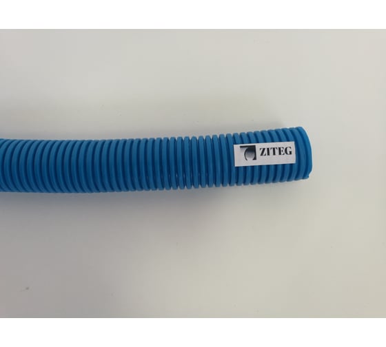 Изображение товара Гофрированная труба ПНД ZITEG D32мм (31/27) цвет синий, 100м. 7930108870980