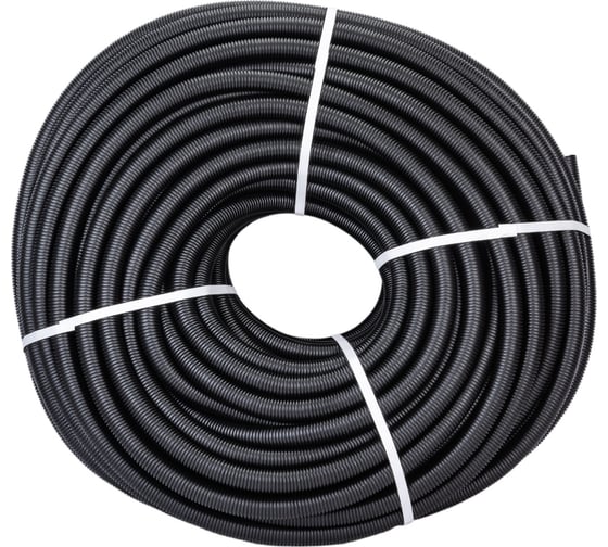 Изображение товара Гофрированная труба ПНД ZITEG D25мм (25/21) цвет черный, 100м. 7930108870928