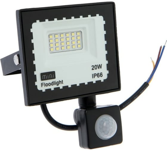 Изображение товара Светодиодный прожектор СИМАЛЕНД, 20 Вт, 1800 Лм, 6500К, Датчик движения, IP66 3548885