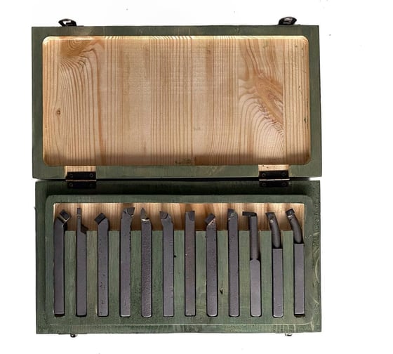 Изображение товара Набор токарных резцов по металлу 12 шт, 8x8 мм ООО ПЕТРО-ИНСТРУМЕНТ НРМ003x7397472 X7397472