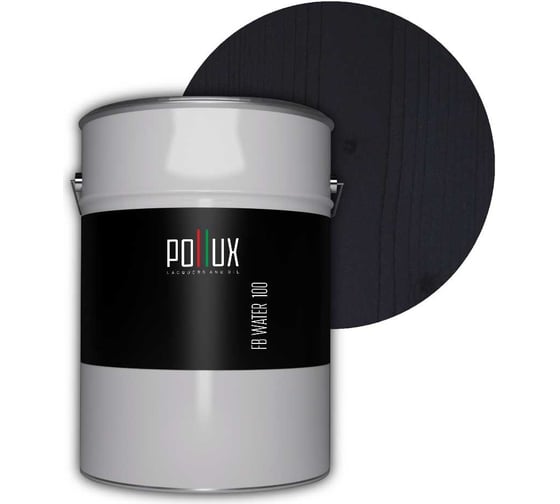 Изображение товара Пропитка для дерева Pollux FB Water 100 Блэк Сенд (цвет черный; объем 5 л) 4687202235605