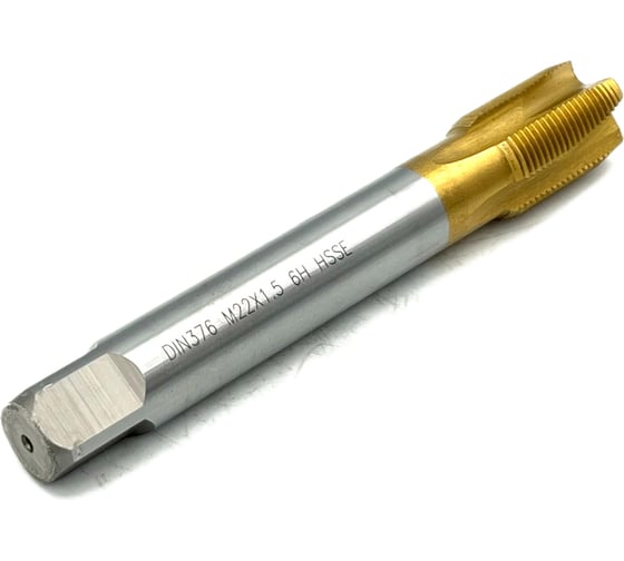 Изображение товара Машинно-ручной метчик для сквозных отверстий TORNERI М22x1.5 HSSE 6H DIN376 TiN 043920