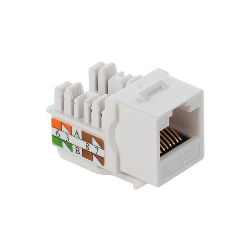 Модуль Filum Keystone RJ45 UTP  FL-KJ-U6-WT-90 Cat 6, Dual IDC (110/KRONE), 90 градусов, белый 00-01209888