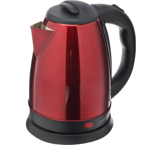 Изображение товара Электрический чайник LUAZON LSK-1804, металл, 1.8 л, 1500 Вт, красный 5035552