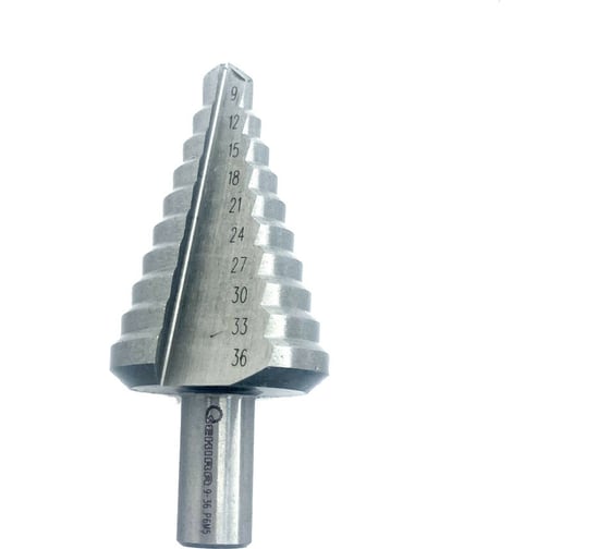 Изображение товара Сверло ступенчатое по металлу 9-36 мм, 10 ступеней, Р6М5 Sekira 00-00010712