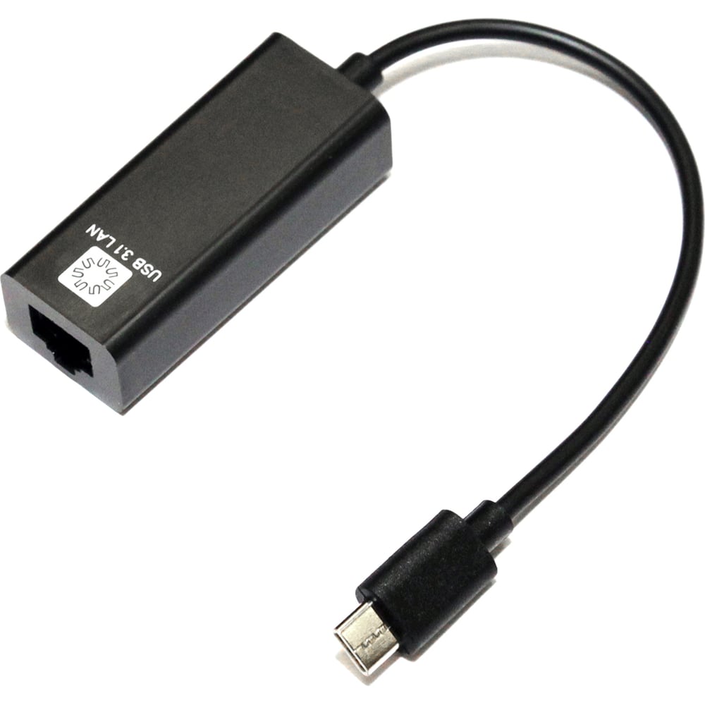 Изображение товара Сетевая карта 5bites USB 3.1 TYPE-C - RJ45 100 мегабит, черный, 10см UA3C-45-08BK