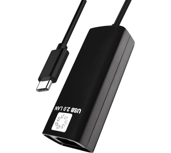 Изображение товара Сетевая карта 5bites USB 3.1 TYPE-C - RJ45 100 мегабит, черный, 10см UA3C-45-08BK