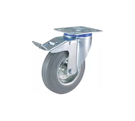 Изображение товара Колесо промышленное поворотное с тормозом SCb 80 f (200 мм; 185 мм) А5 1000034